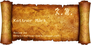 Kettner Márk névjegykártya